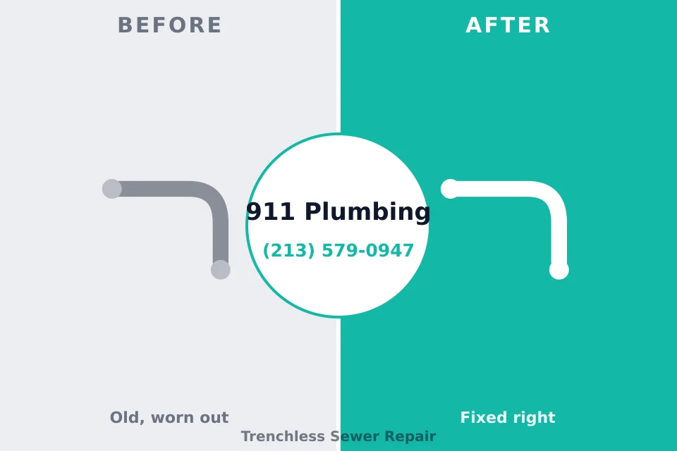 Before and after: plumbing repair Woodmore, MD